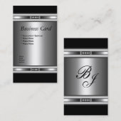Visitekaartje Elegant Zilver Zwart Elite 3 (Voorkant / Achterkant)