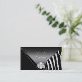 Visitekaartje Elegant Zwart Diamond Jewel (Staand voorkant)