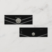 Visitekaartje Elegant Zwart Wit Parel Jewel (Voorkant / Achterkant)