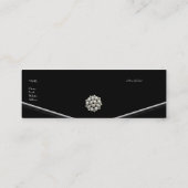 Visitekaartje Elegant Zwart Wit Parel Jewel (Achterkant)