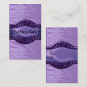 Visitekaartje Elegante African Paarse Metal Floral (Voorkant / Achterkant)