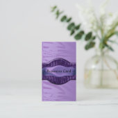 Visitekaartje Elegante African Paarse Metal Floral (Staand voorkant)