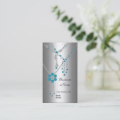 Visitekaartje Elegante Blauwe Juwelen op Zilver (Staand voorkant)