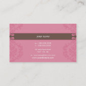 VISITEKAARTJE elegante finesse roze mocha bruin (Achterkant)