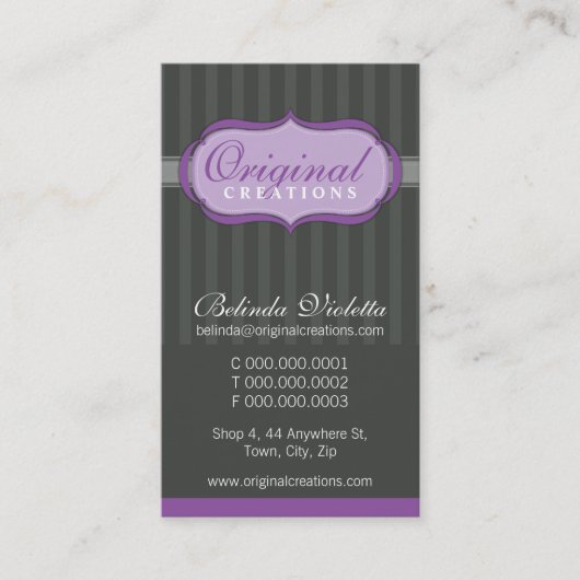 VISITEKAARTJE:: elegante flamboyant P1 Visitekaartje (Voorkant)