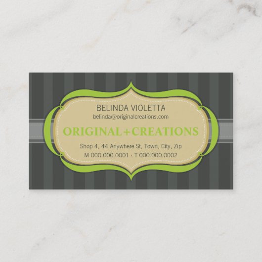 VISITEKAARTJE :: elegante flamboyante L12 (Voorkant)