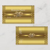Visitekaartje Elegante Gold BowsTile Trim Jewel (Voorkant / Achterkant)