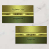 Visitekaartje Elegante Groen Goud Avocado (Voorkant / Achterkant)