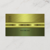 Visitekaartje Elegante Groen Goud Avocado (Achterkant)