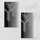 Visitekaartje Elegante Juwelen Silver Grey (Voorkant / Achterkant)