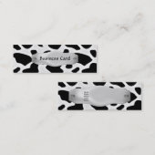 Visitekaartje Elegante Koe Print Metaal Skinny (Voorkant / Achterkant)