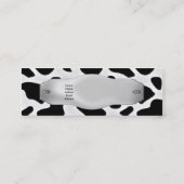 Visitekaartje Elegante Koe Print Metaal Skinny (Achterkant)