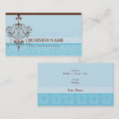 VISITEKAARTJE elegante  kroonluchter (Voorkant / Achterkant)