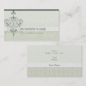 VISITEKAARTJE elegante  kroonluchter (Voorkant / Achterkant)