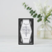 Visitekaartje Elegante Rouwdienst Chrome Elit (Staand voorkant)