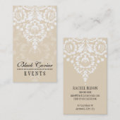 VISITEKAARTJE elegante stijlvolle damast (Voorkant / Achterkant)
