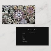 Visitekaartje Elegante Veel Parels Collage (Voorkant / Achterkant)