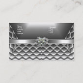 Visitekaartje Elegante Zilveren Doos Bogen Juweel (Achterkant)