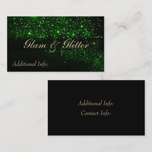 Visitekaartje Emerald Sparkle (Voorkant / Achterkant)
