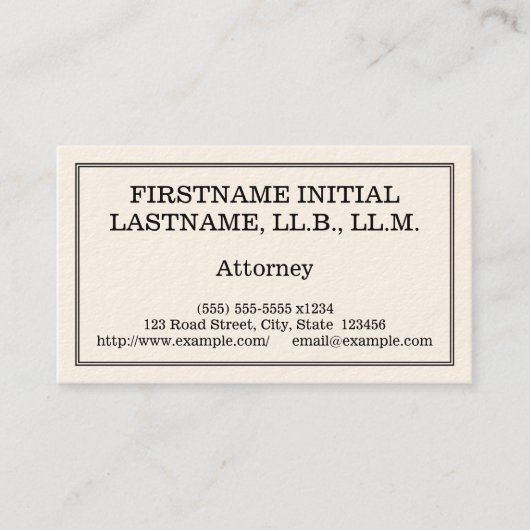 Visitekaartje  en Klassiek openbaar ministerie (Voorkant)