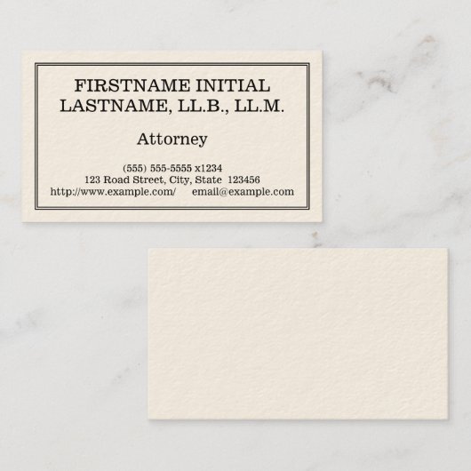 Visitekaartje en Klassiek openbaar ministerie (Voorkant / Achterkant)