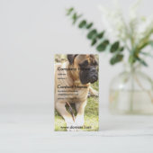 Visitekaartje Engelse Mastiff Dog (Staand voorkant)