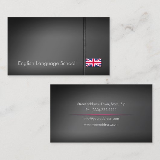 Visitekaartje Engelse taalschool (Voorkant / Achterkant)