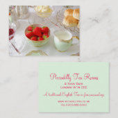 Visitekaartje Engelse thea Rooms (Voorkant / Achterkant)