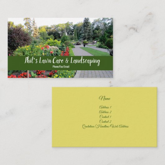 Visitekaartje Engelse tuinen Landscaping (Voorkant / Achterkant)