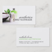 Visitekaartje estheticus (Voorkant / Achterkant)