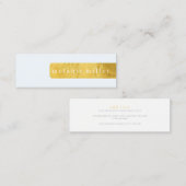 visitekaartje - Etiket op olie blauw (Voorkant / Achterkant)