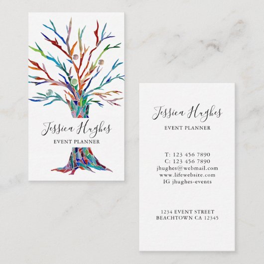 Visitekaartje Event Planner (Voorkant / Achterkant)