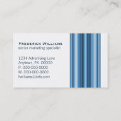 Visitekaartje Executive Bars, helder blauw (Achterkant)