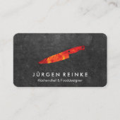 Visitekaartje Executive Chef Leisteen Vuurmes (Voorkant)