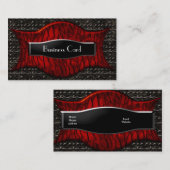 Visitekaartje Exotic African Black Red Metal (Voorkant / Achterkant)