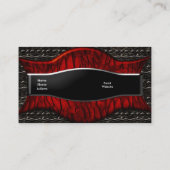 Visitekaartje Exotic African Black Red Metal (Achterkant)