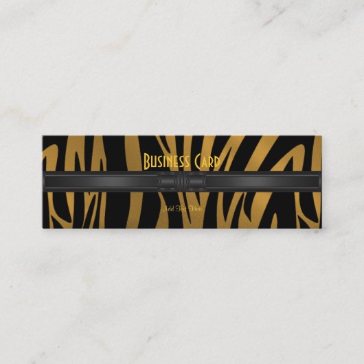 Visitekaartje Exotic African Zebra Gold 2 (Voorkant)