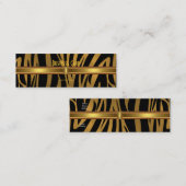 Visitekaartje Exotische Afrikaanse Zebra Goud (Voorkant / Achterkant)