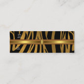 Visitekaartje Exotische Afrikaanse Zebra Goud (Achterkant)