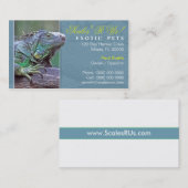 Visitekaartje exotische gezelschapsdieren (Voorkant / Achterkant)