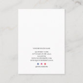 Visitekaartje Eyelash-extensie client Record (Achterkant)