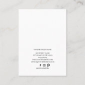 Visitekaartje Eyelash-extensie client Record (Achterkant)