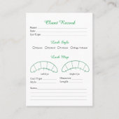 Visitekaartje Eyelash-extensie client Record (Voorkant)