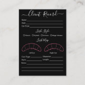 Visitekaartje Eyelash-extensie client Record (Voorkant)