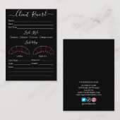 Visitekaartje Eyelash-extensie client Record (Voorkant / Achterkant)