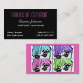 visitekaartje "Fabulous Lashes" (Voorkant / Achterkant)