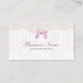 visitekaartje - fantastisch, roze boog, kant (Voorkant)