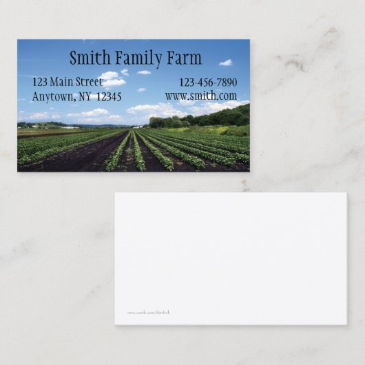 Visitekaartje Farmland (Voorkant / Achterkant)
