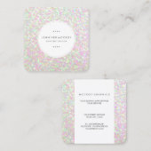 Visitekaartje - Faux Glitter Iridescent SEE NEW DE (Voorkant / Achterkant)