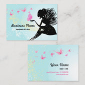 visitekaartje - fee, vlinder, fantastisch (Voorkant / Achterkant)